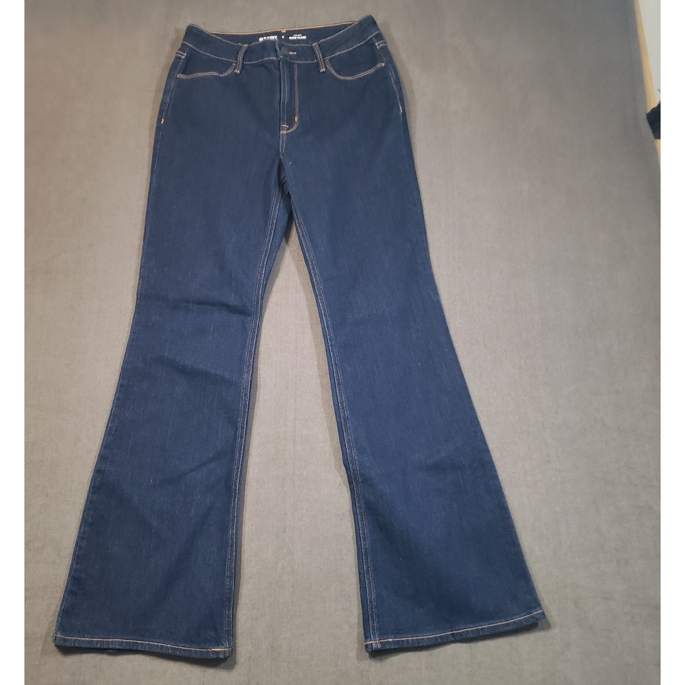 Old Navy Wow Flare Jeans Womens 6 Dark Wash‎ High Rise Stretch Denim Pants